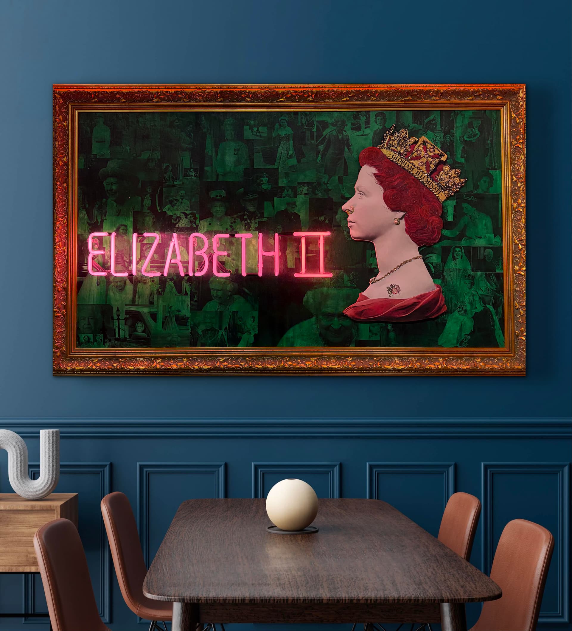 Elizebeth II by Illuminati Neon (Mark Sloper), 2024